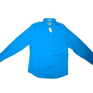 NWT Express fitted button-down blue dress shirt size XL